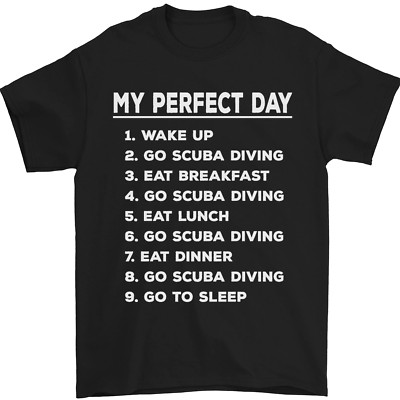 My Perfekt Tag Scuba Tauchen Diver Tauch Herren 100% Baumwolle