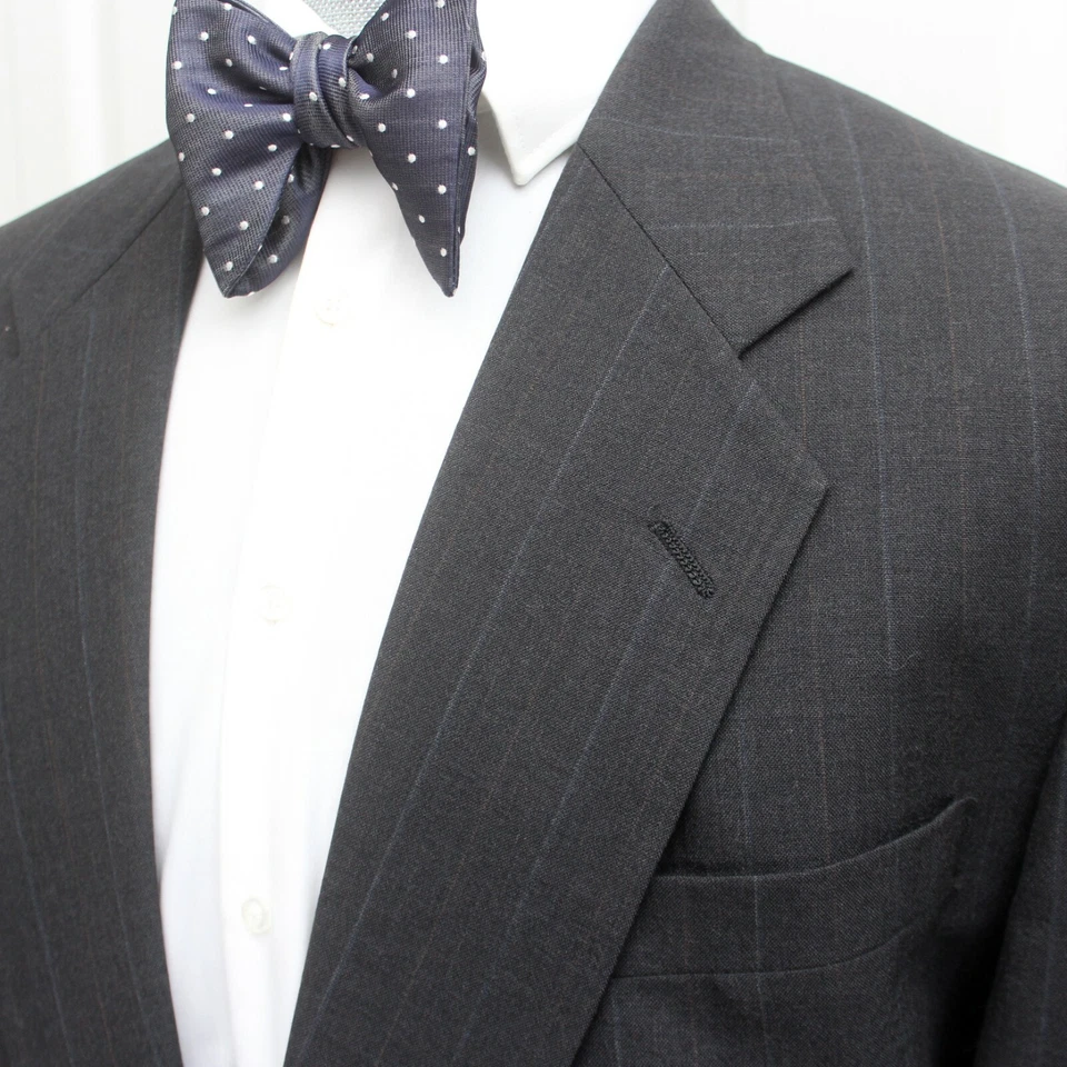 Pajarita de lunares azul/gris autoatada para hombre S538 Foto 4 de 4