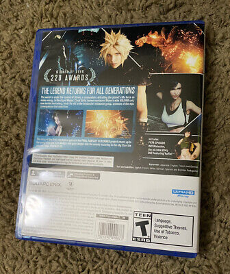 Final Fantasy VII: Remake - REPLACEMENT PS4 Cover & Case. NO GAME!!