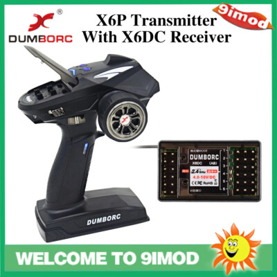 DUMBORC X6P 6CH 2.4G Radio Controller RC Sender with P6DC Empfänger for RC Auto
