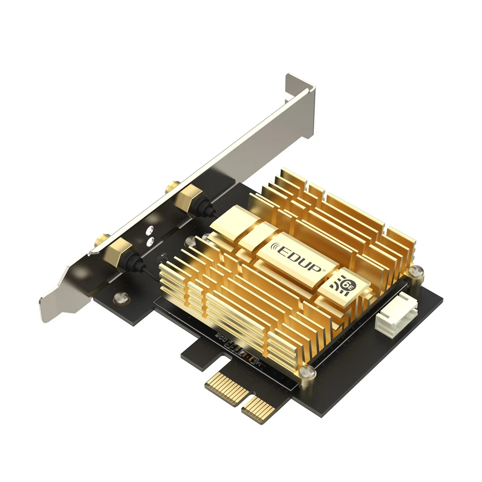 AX210 WiFi 6E Bluetooth Network Adapter Desktop PCIe Wireless Card 2.4GHz 5.8GHz - Image 3 of 4