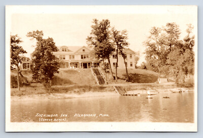 Dickinson Spring Minnesota Vintage RPPC Dickinson Inn Alexandria MN Geneva Beach Dock O19 | eBay