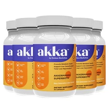 (5 pack) AKKA Advanced Liver Support & Gut Renew Probiotic with Milk Thistle