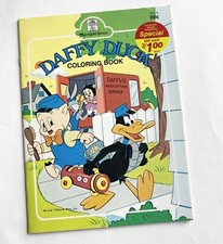 Nuevo de Lote Antiguo Libro para Colorear Pato Lucas 1983 Caléngold Press Warner bros.