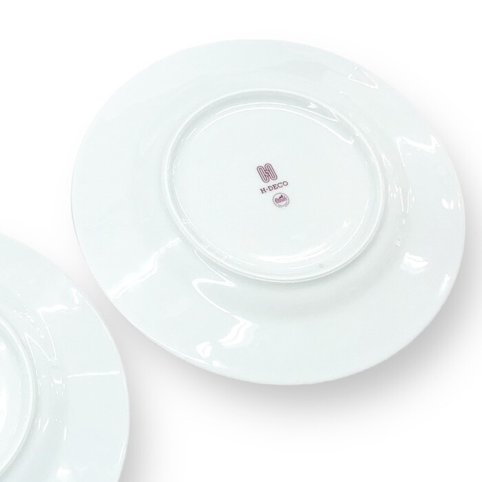 Hermes Dessert Plate H Deco Red Tableware Dish 2 set Dinner Tray