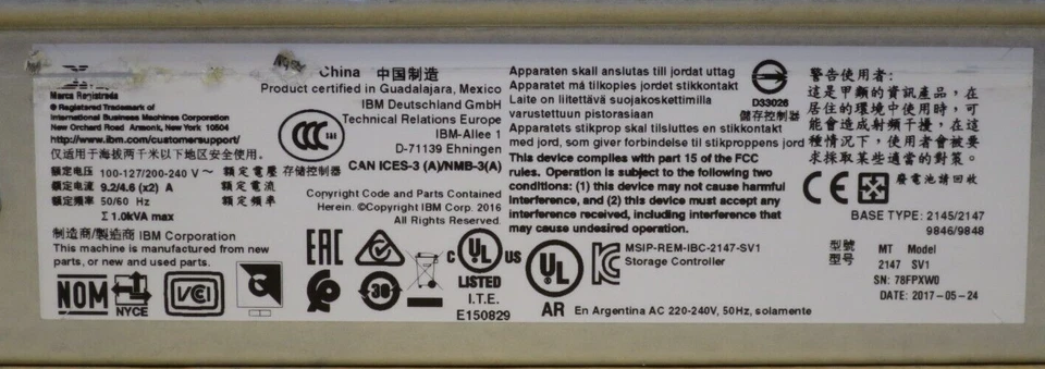 IBM 2147-SV1 SAN Volume Controller 32GB 2x E5-2630v4 8x 2.5" SAS Bays 2U Server - Image 3 of 4