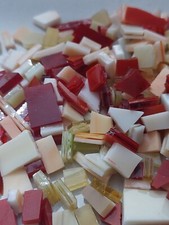 TESSERE PER MOSAICO ARTISTICO-VETRO OPALESCENTE(taglio irregolare) mix colori- R
