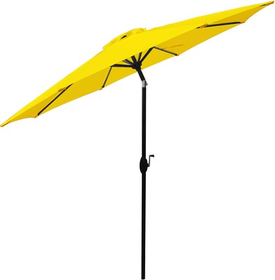 Manufacturing 59630 9ft Aluminum Market Patio Umbrella, Sunflower Yellow