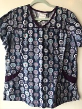 womens scrub tops large