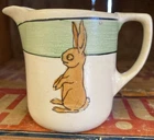 Vintage 3” Roseville Pottery 1916 Juvenile Bunny Rabbit Creamer