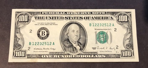 1988 US One Hundred Dollar Bill $100 New York, NY