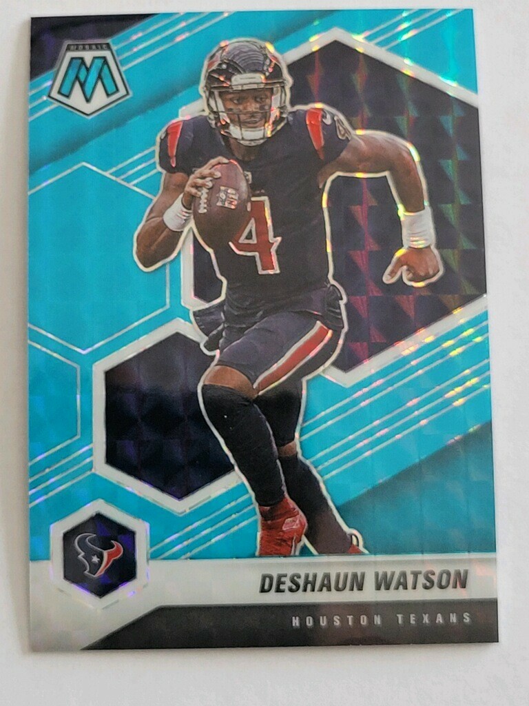2021 Panini Mosaic Deshaun Watson Blue Fluorescent SSP Jersey #'d 5/15 |  eBay