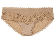 Victoria's Secret Body By Lace Trim Full Cover Praline Bikini Panty Medium