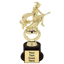Halloween Witch Trophy with 4 lines of custom text