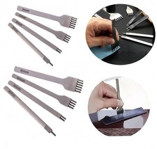 Leather Craft Tool Hole Punches 1/2/4/6Prong Lacing Stitching Punch Craft Kits