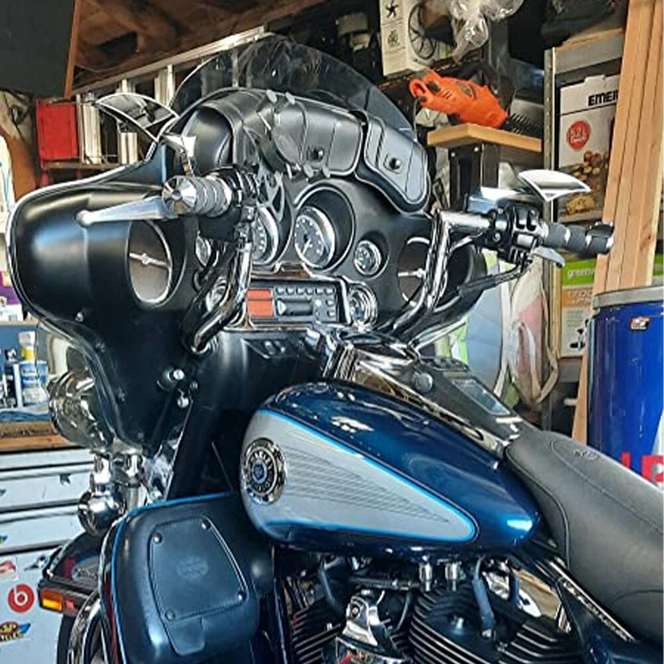 10" Meathook Ape Hanger Handlebar for Harley Touring Electra Glide Street Glide - Image 2 of 4