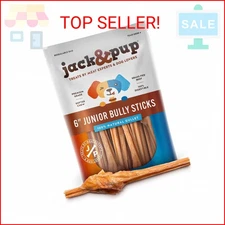 Jack&Pup for Dogs Bladder Bully Sticks for Small Dogs - 6 Inch Baby Bully Stick 