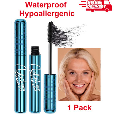 Mascara for Older Women 60+, Volumizing Waterproof Hypoallergenic Black Mascara
