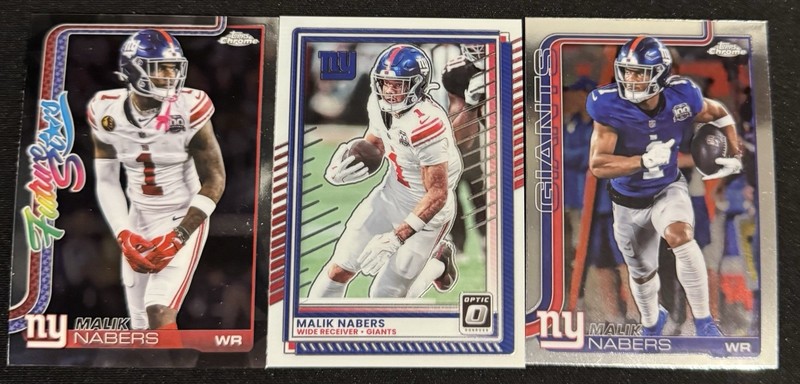 2025 NFL Topps Chrome - Malik Nabers WR NYG “Future Stars” Lot 💎🔥