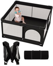 Foldable Baby Playpen, 51"x51" Indoor  Outdoor Play Yard with Single-Joint F...