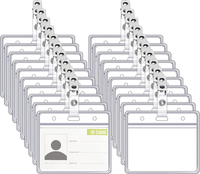 100 Transparente AusweishüLlen Mit Clips FüR Id Karten Und Namensschilder