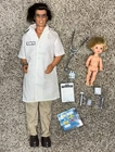 Vintage Dr Ken Tommy Doll Medical Playset Patient Tools 1990s Doctor 1997 -Read
