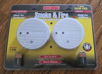 Kidde Smoke & Fire Alarms 2 Unit Value Pack Model 0916K Kitchen Bedroom New 