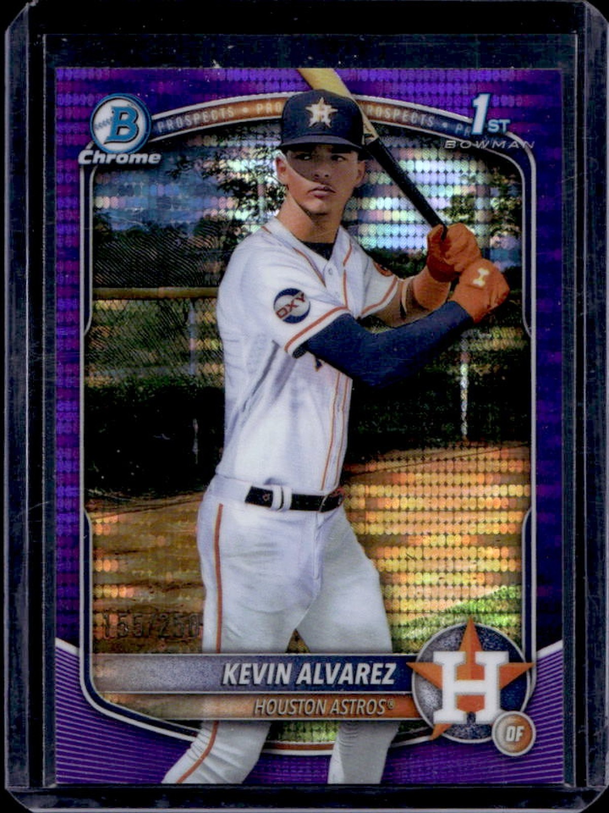2025 Bowman Chrome Kevin Alvarez Purple Pulsar Refractor 1st #/250