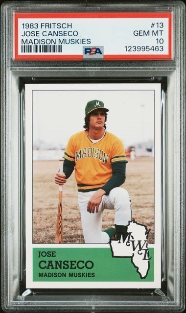 1983 Fritsch Madison Muskies #13 Jose Canseco - PSA 10