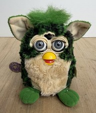 VTG 1998 TIGER FURBY TURTLE GREEN BLACK FUR 1ST GENERATION FOR PARTS OR REPAIR 