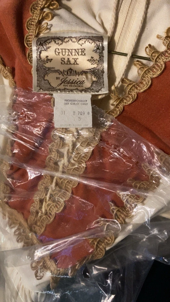 Vestido Gunne Sax Jessica McClintock años 70 raro estilo campesino. Foto 4 de 4