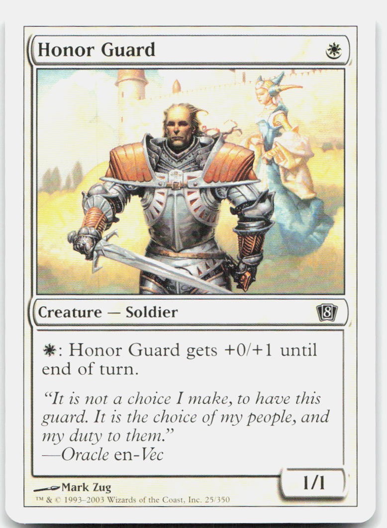 Honor Guard 25 Common 8th Edition Magic: The Gathering Near Mint