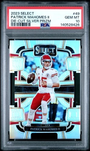 8426 Patrick Mahomes II 2023 Panini Select #49 Silver Prizm Die Cut PSA 10