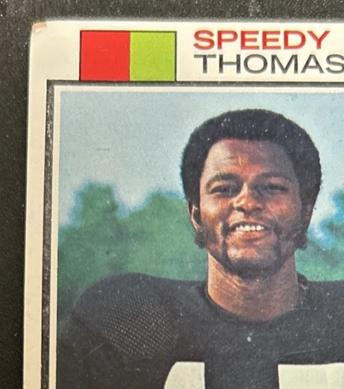 1973 Topps Speedy Thomas Rookie Card RC 113 Bengals Poor Creased Bad Corners O/C - Image 3 of 4