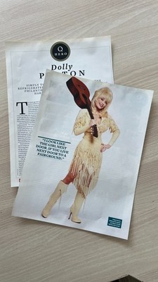 DOLLY PARTON interview and poster | 2009 Q Magazine cutout (2 pages)