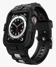 Rugged Sport Band with Case for Apple Watch, Protective Cover for Men  Women, f