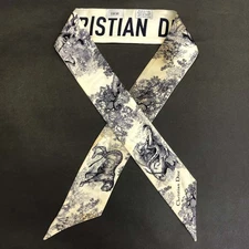 Christian Dior Mitzah Toile de Jouy Sauvage Silk 100% Scarf
