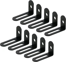 10Pcs Stainless Steel Corner Brace Black L Bracket 90 Degree Corner for Cabinet