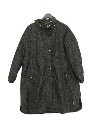 Joules Women's Coat UK 18 Green Animal Print 100% Polyester Rain Coat