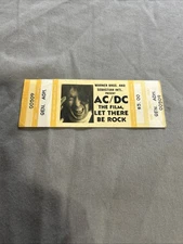 RARE AC/DC The Film Let There Be Rock Warner Bros. Ticket Stub!