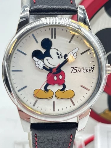 75 YEAR MICKEY MOUSE COLLECTION Walt Disney Watch MU1036 Leather Band 2003