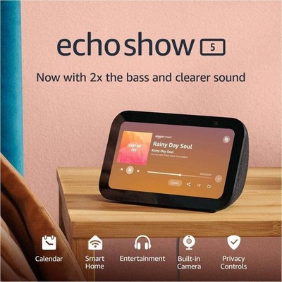 Echo Show 5(3rd Gen,2023 release),Smart Display w/Deeper