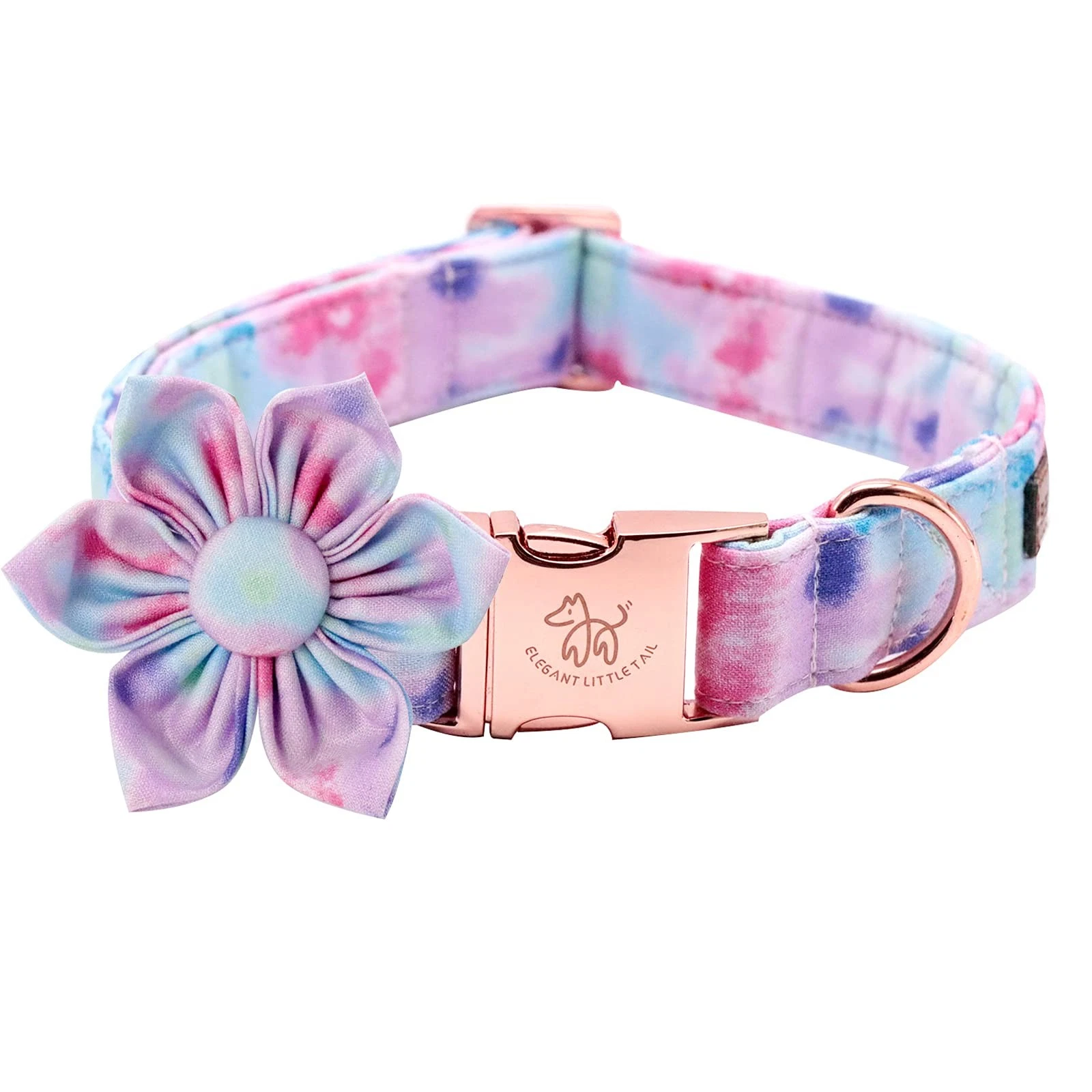 Colorful Dog Collar Flower Pet Adjustable Gift for Medium Dogs Male Female