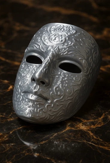 King Baldwin IV Kingdom of Heaven 1:1 Replica Silver Silk Mask Cosplay Halloween - Image 4 of 4
