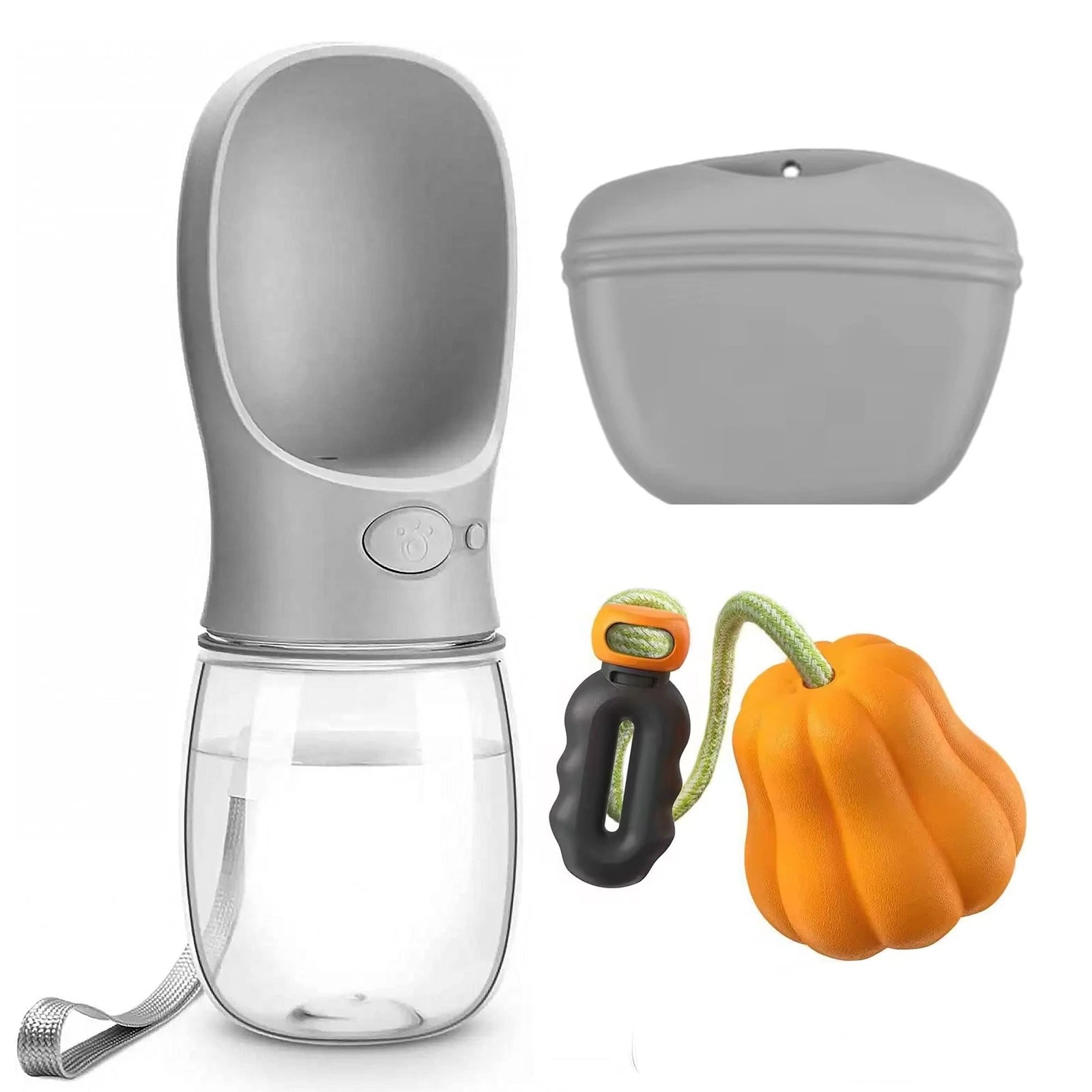 Dog Treat Pouch For Training - Silicone Easy Clean - Includes Water Bottle & ...