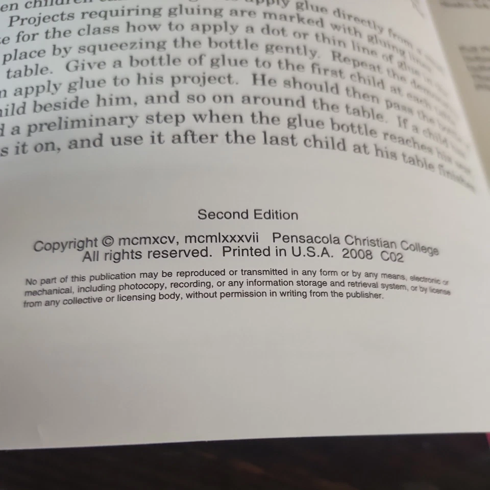 A Beka Book Art Projects K K5 A Beka, Second Edition NEW Homeschool Curriculum - Image 2 of 3