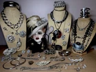 Vintage Silvertone Rhinestone Mixed Jewelry Lot  Trifari Sara Cov 925 Unbranded