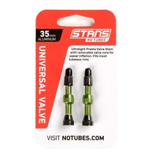 Stan's NoTubes Universal Tubeless Presta Valve Stem Pair, Aluminum Stems, 35 Mil