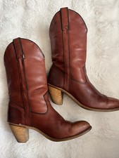 Vintage 70s-80s Capezio Women s Heel Cowboy Boots Patina Leather Sz 7 Western