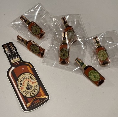 Michter s Whiskey Bottle Lapel Hat Pin Lot of 6 Straight Rye & Bourbon 1 Sticker